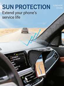 Phone Sun Shade, Foldable Multi-Angle Phone Sun Shade, Anti-Glare Design - Universal, Dashboard Phone Sun Shade, Prevents Phone Overheating, Suitable For Outdoor Activities, Car Interior, Cycling, Camping And Travel - A - View 7