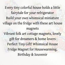 1pc Creative Cozy Fairy Tale Town Style House Shaped High-Definition Printed Gold Foil Embossed Fridge Magnet, Suitable For Home Decor, Daily Use, Travel Cultural Creative, Holiday And Birthday Gift - House Fridge Magnet - View 8