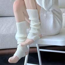Women's Stirrup Leg Warmers, Slouchy College Style, Versatile, Spring/Autumn/Winter, Fashionable Knit, Minimalist - Multicolor - View 6