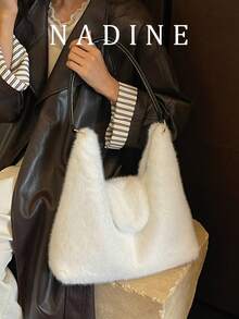 Niche Design New Fashion Versatile Premium Handbag Shoulder Underarm Commuter Bag - White - View 8