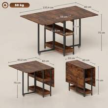 Folding Tables & Chairs - Brown + Wood - View 8
