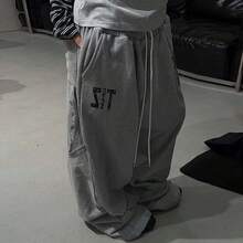 Women'S Casual Jeans With Camouflage Print, Featuring An Elastic Waist And Straight Cropped Design,Fall Pants Pants,Pants Pajama Pants Summer Pants - 灰色 - 查看 8