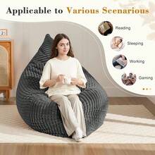 Bean Bags - 淺灰色 + 法蘭絨 - 查看 3