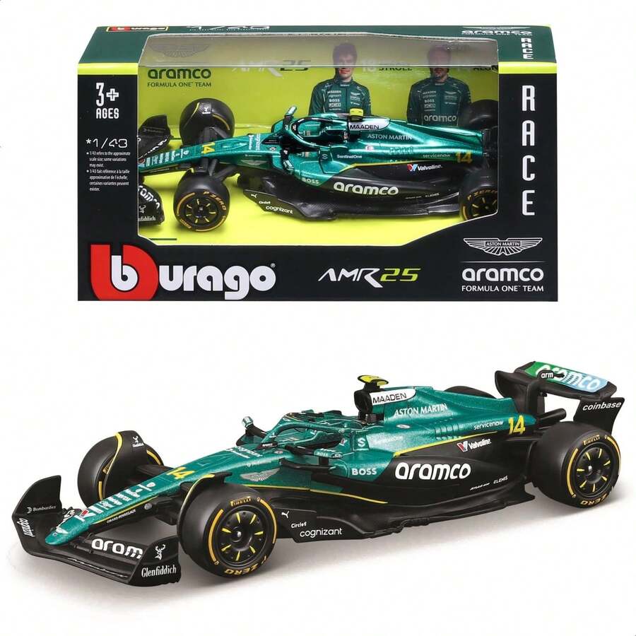 Burago 1/43 配方賽車 Aston Martin AMR25 (2025) - AMR25 #14 - 查看 1