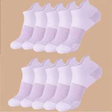 1/5/10 Pairs Women's Sports Sweat-Absorbing Breathable Socks, Suitable For All Seasons, Comfortable And Breathable Design, Applicable For Sports And Business Casual - Multicolor - View 7
