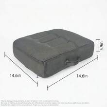 1pc Thickened Height-Increasing Seat Cushion, Portable Hand-Carry Design, Ergonomic Support, Comfortable Foam Material, Breathable, Suitable For Office, Home Decor, Driving, Holiday Gifts And More - Square Thick Seat Cushion - View 6