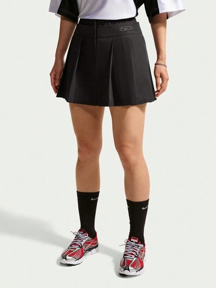 Nike Women's AS W NK STREET Pleated Mini Skirt Woven Skirt IO9612-010 - Dark Grey - View 1