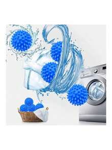 Laundry Dryer Balls 4 Pcs 6 Cm, Reusable PVC Washing Balls For Softer Fabrics, Lint Collecting Laundry Balls That Help Reduce Tangling And Improve Airflow For Clothing, Towels, Blankets And Everyday Machine Washing - A - View 5