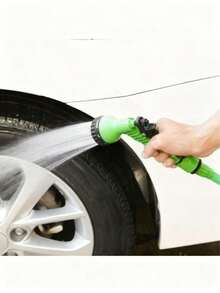 Expandable Garden Hose, Automatically Extends With Water And Shrinks For Easy Storage. Braided Outer Layer For Wear‑Resistance & Leak‑Proof. Multi‑Function Spray Nozzle With Adjustable Water Modes, Ideal For Watering, Car Washing & Cleaning. - Nozzle Hose - View 11