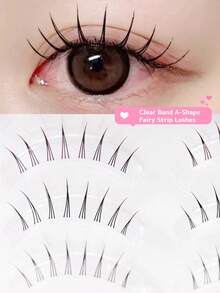 High Rating 5 Pairs Cartoon/Fairy/K-Pop Girl Group Eyelashes - C Curl, Transparent Stem, 6-9mm Length, DIY Lightweight Soft Comfortable, Instantly Enlarges Eyes. Beginner Friendly, Easy To Use, Saves Makeup Time. Suitable For (Daily/Party/Ball/Various Occasions) Gift For Family, Girlfriend, Best Friend. Holiday Gift - Black - View 9
