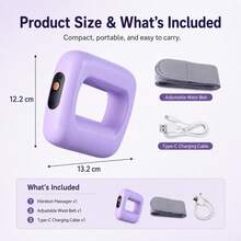 GENAI Mini Body Massager, Wireless Portable Fascia Massage Device, Handheld & Wearable Massager, Rechargeable Compact Muscle Relaxation Tool For Arms, Waist, Legs, Home Fitness Daily Care, Gift For Women & Girls - Multicolor - View 8