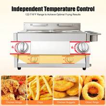 Countertop Gas Deep Fryer Propane Gas Stainless Steel Outdoor Use Round 2 Burner - A - View 1