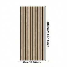 1 Roll 3D Wood Grain Wall Panel, DIY Home Decor Wall Panel, Ceiling, Wall Decoration Wall Sticker, TV Background Wall, Home Decor Sticker 15.74in*118.1in - Roll Grille - View 3