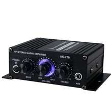 AK-270 HiFi Stereo Power Amplifier 400W 12V/24V 2.0 Channel Audio Amplifier For Home Car Theater System Portable Mini Power Amplifier - A - View 12