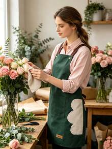 Women's Waterproof Oil-Proof Apron, Cute Fashionable Bib Apron For Kitchen Cooking, Adult Workwear, Suitable For Hair Salon, Cooking, With Pockets - Apron - View 9