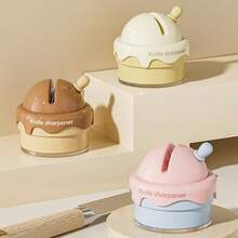 1pc Cute Ice Cream Shaped Strong Suction Cup Quick Home Kitchen Knife Sharpener, Portable Non-Slip Sharpening Tool - Multicolor - View 7