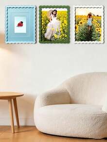 Mosearon 3pcs/1pc Wavy 30x40cm Photo Frame, 12x16in Certificate Frame, A4 Poster Frame, A4 Art Frame, Acrylic Transparent Panel, Suitable For Living Room, Bedroom, Office, Gallery Wall Decor - 1515 Wavy - View 8