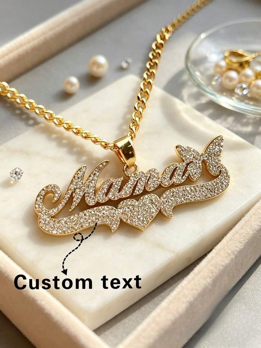 1 pieza Collar con nombre personalizado, collar grueso de acero ...