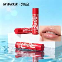 LIP SMACKER Coca-Cola X CoCa Cola 品牌女款女孩彩妝臉部彩繪化妝品，適合秋冬春季，Y2K 時尚風格，生日情人節禮物，電子音樂派對妝容，顯色度最佳唇彩 - 可樂味 - 查看 3