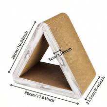 1pc Durable Triangle Cat Scratching Board - Multi-Functional Cat Training Climbing Frame With Sturdy Cardboard Base, Easy To Assemble, Suitable For Indoor/Outdoor Play And Exercise In All Seasons, Dog Cat Scratching Board, Pet Exercise Equipment, Sturdy Structure, Free Cat Gift, Cat Game, Cat Toy, Cat Supplies, Cat Bed - Multicolor - View 3