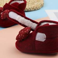 1 Pair Of Cute Infant Boots,Suitable For Indoor And Outdoor And Party Wear, Non-Slip Soles To Learn To Walk, Soft Flat Shoes For Infants. - Red - View 5