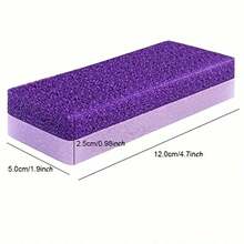 1pc Dual-Color Pumice Stone Home Beauty Stone Exfoliating Dead Skin Polyurethane Stone Callus Foot Scrub Tool - Purple - View 3