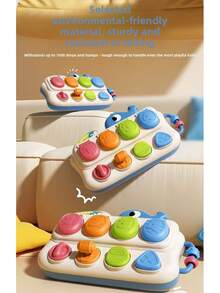 Boneka Edukasi Kotak Mekanik Ciluk-Ba Seru untuk Bayi dan Balita, Boneka Tekan dan Muncul Bertema Bebek Kuning Laut, Pencerahan Kognitif Sebab-Akibat, Pengalaman Sensorik Tombol Multi-Tekstur, Mengembangkan Keterampilan Motorik Halus dan Konsentrasi, Boneka Pembelajaran Awal Interaktif yang Tahan Lama untuk Bayi - MultiWarna - View 13