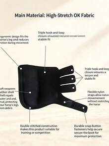 Horse Leg Protection Cover, Horse Leg Protective Boot Set, Suitable For Riding Protection, Fly Prevention, Sports Gear, Support Boots And Sports Equipment For Both Front And Rear Legs. - Horse Leg Boots - View 9