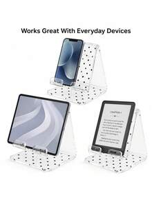 Stand Ponsel Akrilik Transparan Polka Dot Baru - Desain Alas Anti Selip, Port Pengisian Daya Terpisah; Cocok Untuk Kelas Online di Asrama, Belajar di Meja, Menonton Film, Streaming Langsung, Kantor dan Kamar Tidur; Kompatibel Dengan Semua Smartphone dan Tablet Kecil, Penting Untuk Mahasiswa di Musim Kembali ke Sekolah. - Beraneka warna - View 7