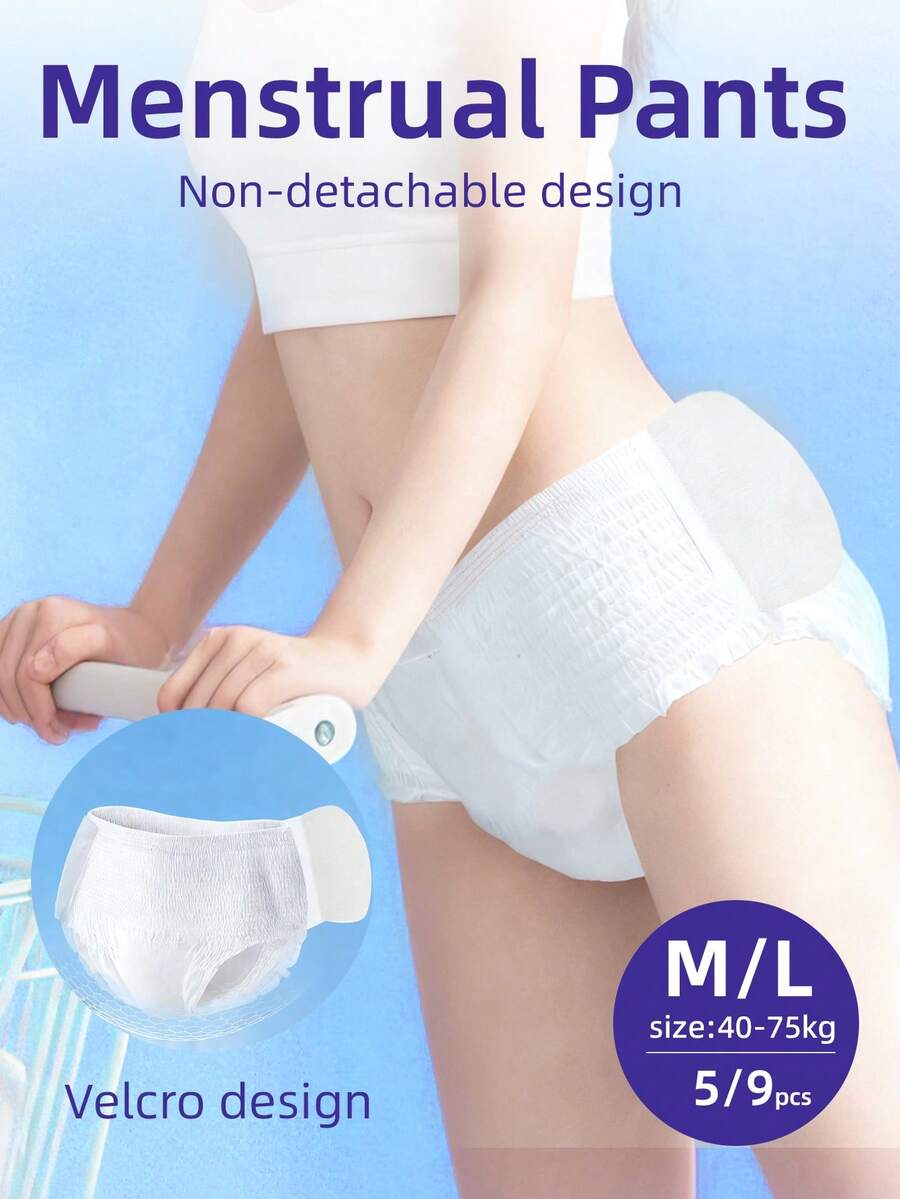 5/9pcs Sanitary Pads/Period Panties, Quick Change Design Without Removal, Suitable For Day And Night, Soft Breathable Ultra-Thin Fabric, Strong Absorption, Ideal For Daily Use And Difficult Change Periods - Period Panties [No-slip Design] - View 1