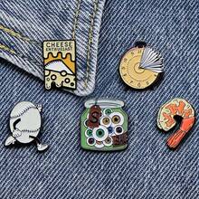 1/5 Vintage Cartoon Creative Fun Series Brooch Niche Design Alloy Badge Pin Accessory For Denim Jacket Backpack - Multicolor - View 1