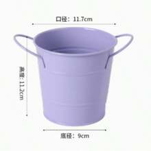 1pc Dual‑Handle Bucket‑Shaped Desktop Pen Holder, Dopamine Color Multi‑Purpose Mini Succulent Plant Pot, Neutral Modern Decor Storage Organizer, For Home Office Dorm Study, Back To School Daily Desk Supplies - Multicolor - View 14
