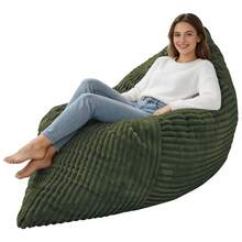 Sillón Puff Convertible DDY-SHENHUI - Tu Espacio Acogedor para Relajación y Tiempo en Familia - Verde + Franela - Ver 10