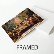 [Elegant Black Last Supper Art]1pc Elegant Black Last Supper Canvas Wall Art - High-Quality Print, Pine Wood Frame, Ready To Hang - Perfect For Living Room, Dining Room Or Classroom Decor - Multicolor - View 6