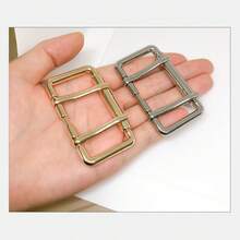 SinHo Double Prong Buckle Replacement, 2pcs Zinc Alloy Buckle, High-Quality Metal Strap Hardware, Ideal For Bags & Belts, Leathercraft Accessory - Multicolor - View 10