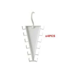 1PC V-Shaped Double Sided Hanging Organizer With 12 Hooks 360 Rotatable Space Saving Storage Solution For Bedroom Closet Kitchen Bathroom Accessories Waterproof Durable Practical Home Organization - White - View 9