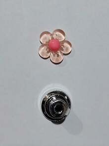 2/1pc Elegant Flower-Shaped Toilet Flush Button, Drill-Free Installation, Suitable For Bathroom Decor - Multicolor - View 14