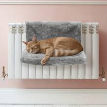 4-Season Hanging Cat Hammock, Radiator Cat Bed, Comfortable Soft Removable Washable Cat Hammock For Sleeping, Suitable For Cats Up To 12kg, Applicable To Stairs, Railings, Windows And More - 45*30*24.5cm - View 8