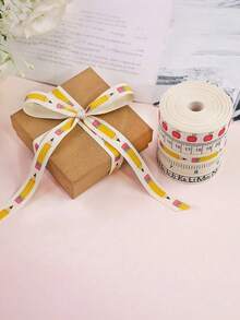 5 Yards/Roll Back To School Campus Letter Ribbon DIY Craft Material, Suitable For Classroom Student Stationery Decoration, Back To School Teacher's Day Gift Wrapping Material, Youthful And Vibrant Gift Wrapping Ribbon - Multicolor - View 4