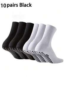 1/2/3/4/5/6/8/10 Pairs Men's Non-Slip Rubber Sole Football Socks, Sports Socks - Multicolor - View 16