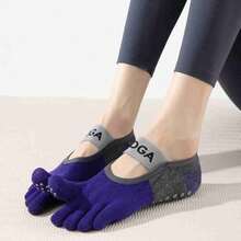 2/4/6 Pasang Kaos Kaki Anti Selip Jari Kaki Penuh Wanita, Desain Anti Selip, Cocok Untuk Pilates, Balet Dan Yoga, Desain Lima Jari Kaki - MultiWarna - View 5