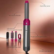 5-In-1 Constant Temperature Negative Ion Hair Straightener Comb, Anti-Frizz Hair Styling Brush, Long-Lasting Smooth Shaping, Portable Multi-Functional Hair Care Tool For Commute, Date, Party & Daily Styling - US A Type Plug(110-127V) - View 8