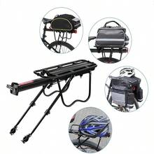 1pc Bicycle Rear Rack, Mountain Bike Aluminum Alloy Road Bike Alloy Rear Carrier, Quick Release Mountain Road Bike Rear Rack, Universal Adjustable Bicycle Luggage Rack - Multicolor - View 2