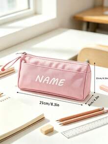 Personalized Customized Pencil Case, Multi-Functional Student/Office Desk Storage Bag, Large Capacity Pencil Case, Portable Zipper Pencil Case, Suitable For Office Supplies, Fashion Design Storage Bag - Multicolor - View 7