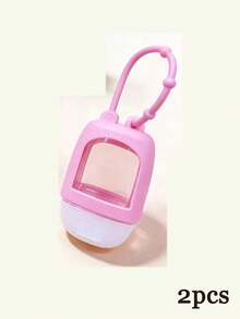 1/2pcs Alcohol-Free Hand Sanitizer Bottle With Protective Case And Keychain, Flip Top, Refillable, Suitable For Travel Carrying Liquids, Toner, Lotion, Etc. - Multicolor - View 23