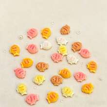 25pcs Mini Fish Resin Charms Macaron Pendant, Suitable For DIY Bracelets, Necklaces, Keychains, Earrings And Other Crafts - SC45 - View 3