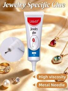 Professional Grade Jewelry Glue, High Transparency High Viscosity Clear Adhesive, Suitable For Earrings, Necklaces, Bracelets Repair, Suitable For Diamonds, Crystals, Gemstones, Pearls Decoration, Suitable For Metal, Glass, Stone DIY Jewelry Making - 30ml - View 1