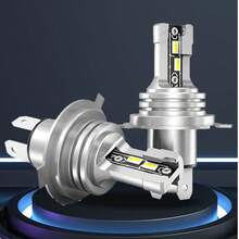 Heyword 1pc H4 LED Motorcycle Bulb, Fog Light 9003 HB2, 1500 Lumens 6000K Cool White, Plug And Play, Suitable For High/Low Beam, Easy Installation - White - View 2
