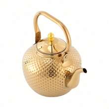 Stainless Steel Tea Container With Filter 2L Tea Pot Tea Kettle For Loose Tea UK - Gold - View 6