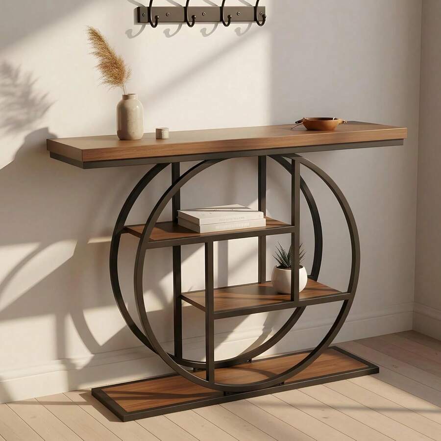 Sofa & Console Tables - Brown - View 1